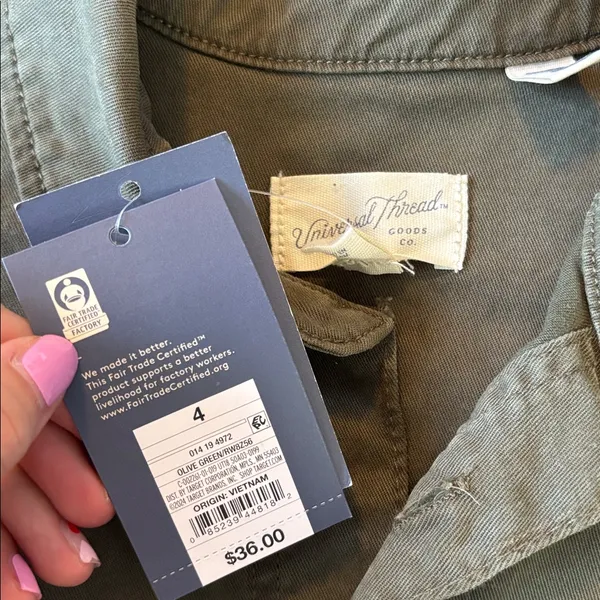 Universal Threads Olive Utility Romper Size 4 - Image 6