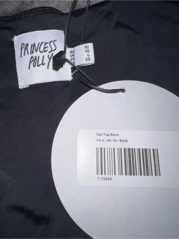 Princess Polly Zoe Top in Black Size 6 New with tag - Image 13