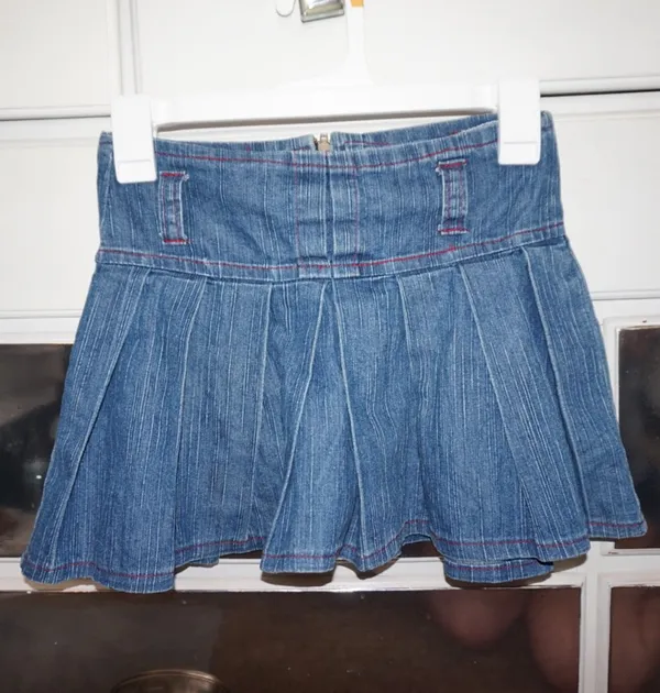 School Girl Jean Skirt - Image 2