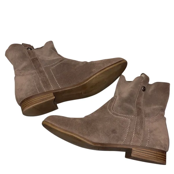 Frye & Co. Taupe Suede Sarah Shortie Slouchy Boots Booties 7.5 - Image 7