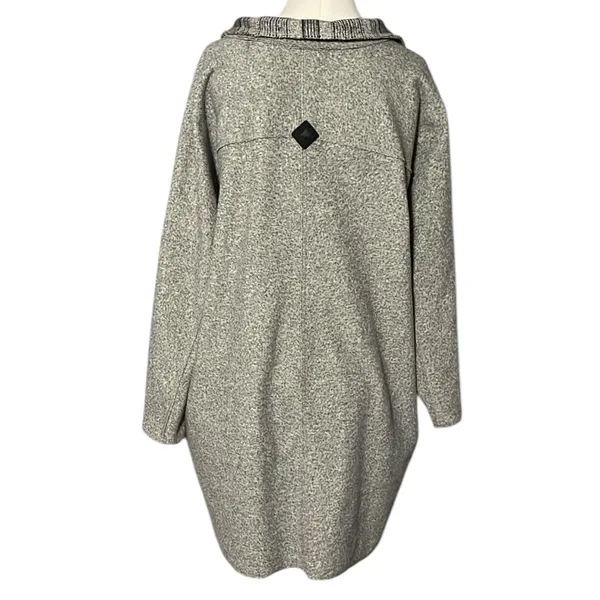 Burton Small Gray Oversized Wrap Cardigan Jacket - Image 2