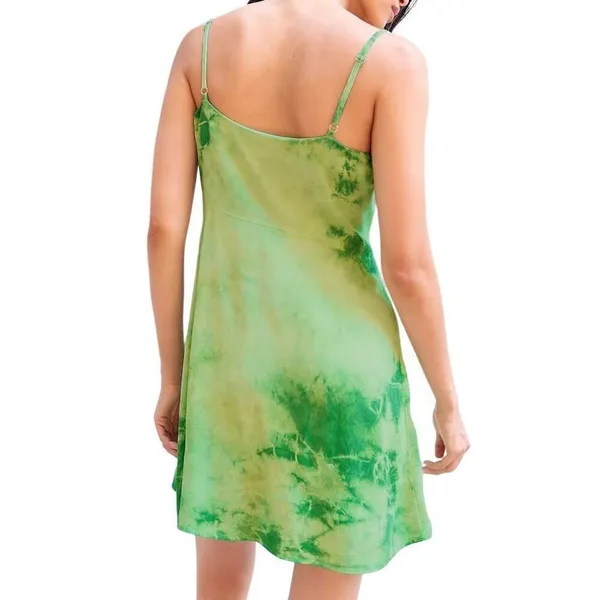 Lulus NWT Green Tie-Dye Cowl Neck Mini Dress Large - Image 3