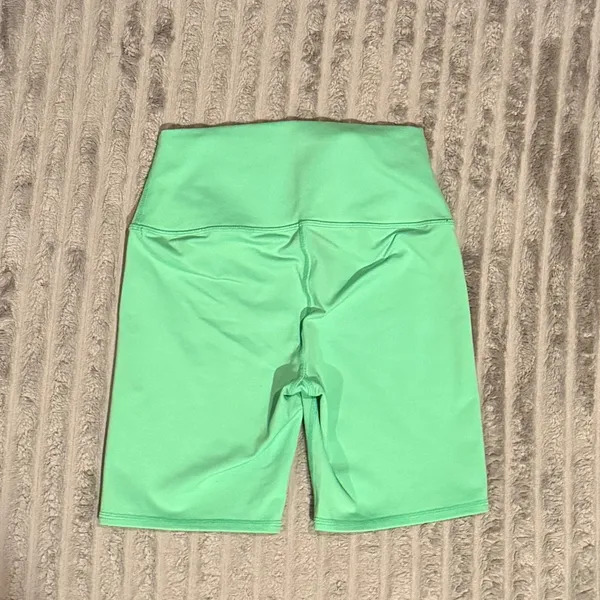 Alo Yoga High Waist Biker Shorts Neon Green XS RN87370 Athletic Activewear - Image 6