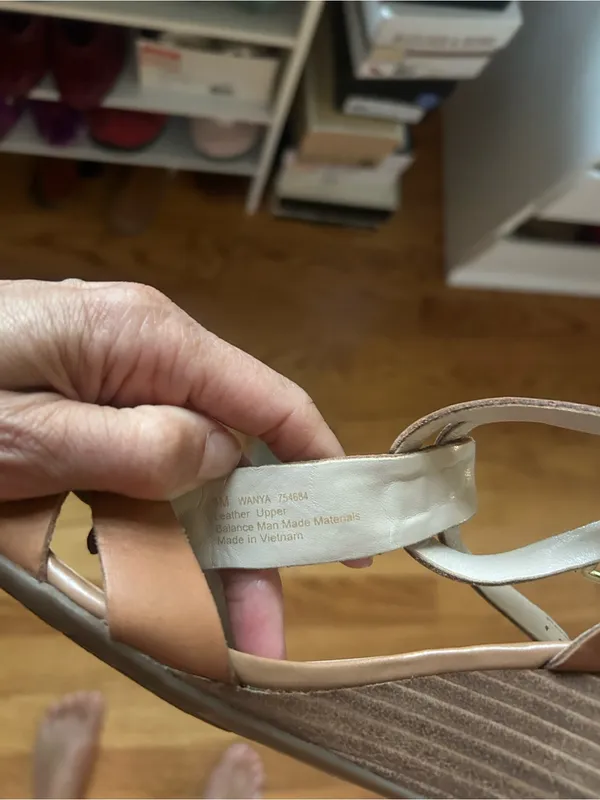 Franco Sarto Wedge Leather Sandals - Image 5