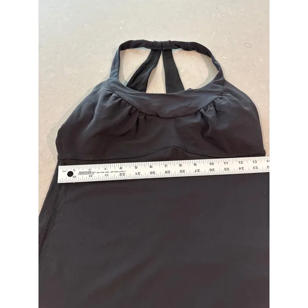 Lululemon scoop me up Black Tank‎ Top Built-In Bra Athletic Workout Tank size 8 - Image 3
