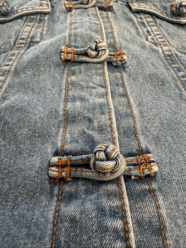 Vintage Bill Blass vintage 100% cotton Light Blue Denim vest - Image 4