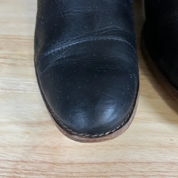 Madewell Black Leather Cap Toe Ankle Boots Side Buckle B8034 Size 11 - Image 8
