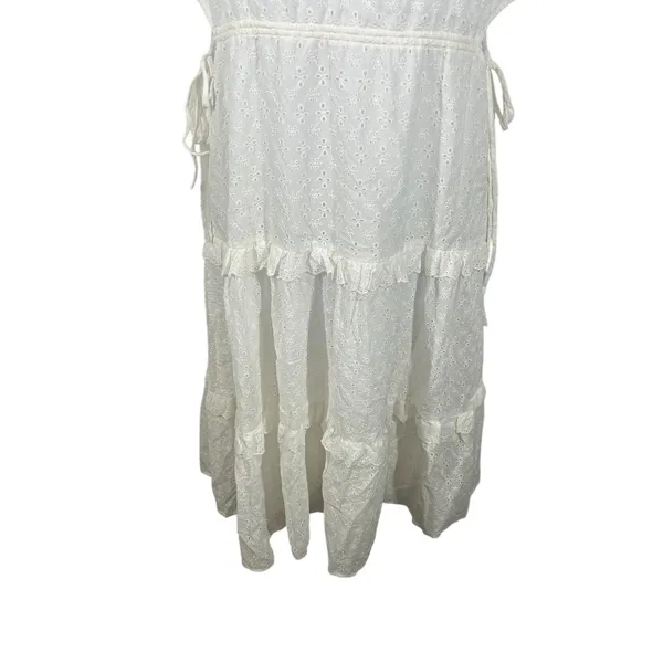 Lulus Summertime Babe White Eyelet Midi Dress NWT Medium - Image 7