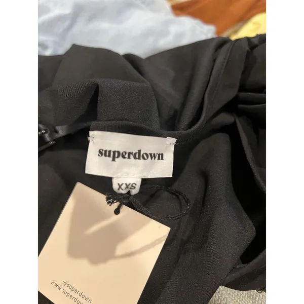 Superdown Trista Black Maxi Dress- Open Back Size Xxs - Image 11