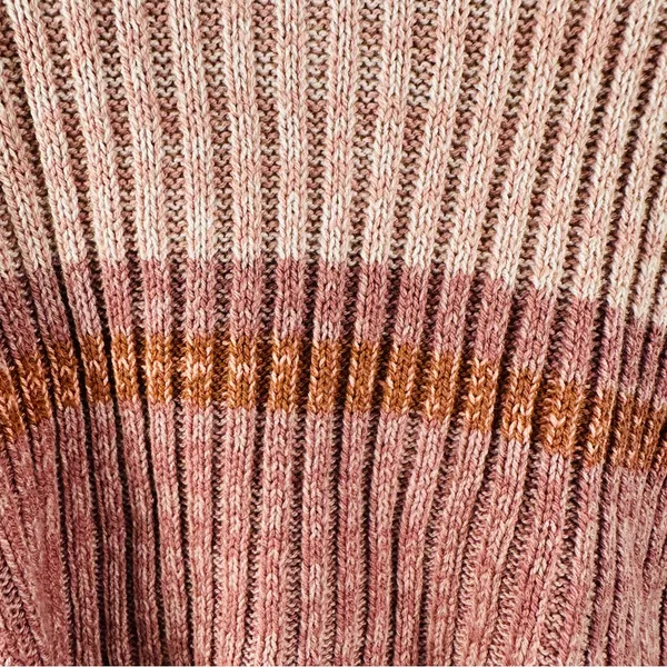 Aeropostale Wide Ribbed Sweater Sz L Crop Striped Cotton Blend Crew Neck Loose - Image 3