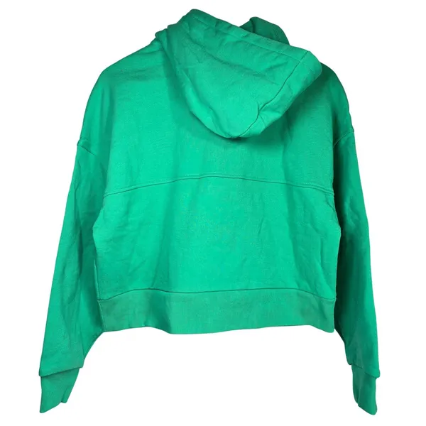 Everlane Organic Cotton Full Zip Hoodie Bright Jade Green Size Small‎ Cropped - Image 2