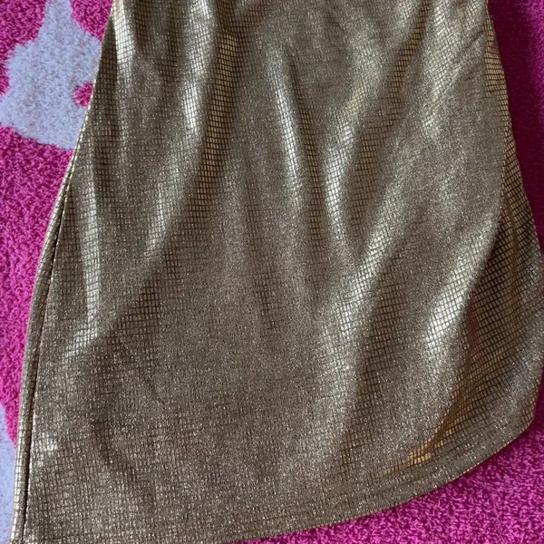 Showpo Gold Metallic Dress - Image 3