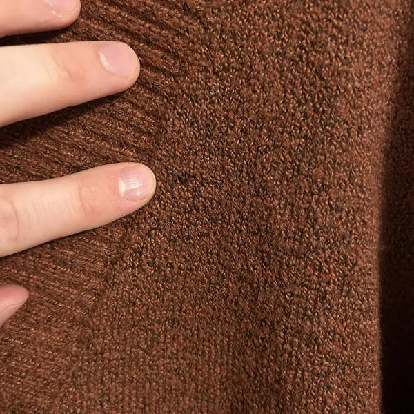 A.N.A A New Approach‎ Women's V Neck Sweater Rust Burnt Orange Size Large - Image 5