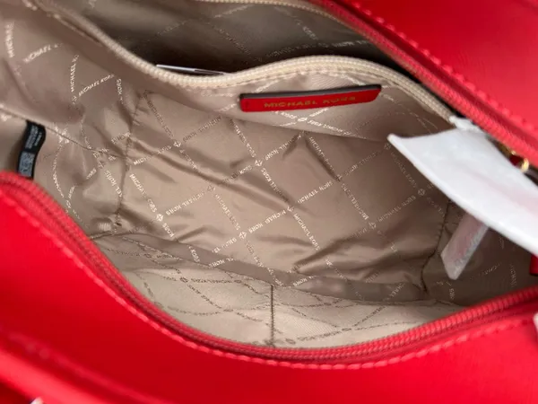 Michael Kors JST Extra-Small Top-Zip Tote Bag -Flame/Brown - Image 10