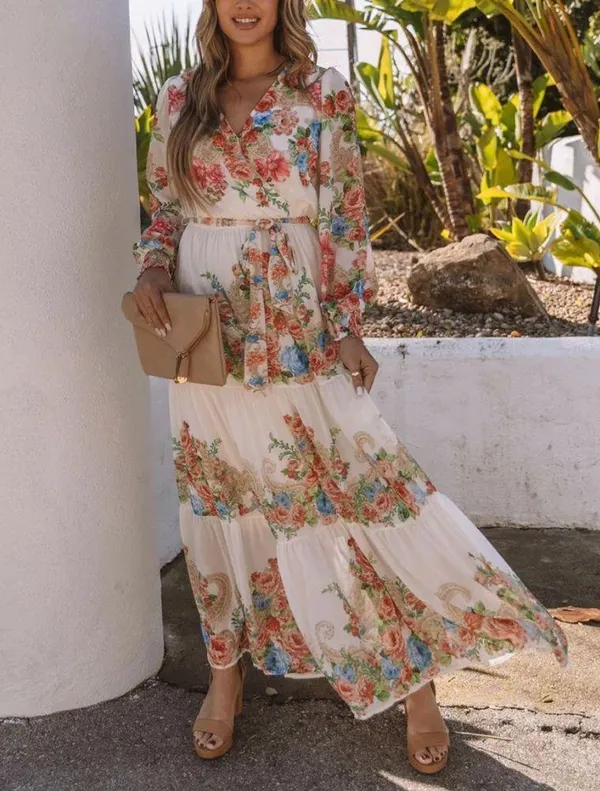 VICI | Joliet Floral Tiered Maxi Dress - Image 3