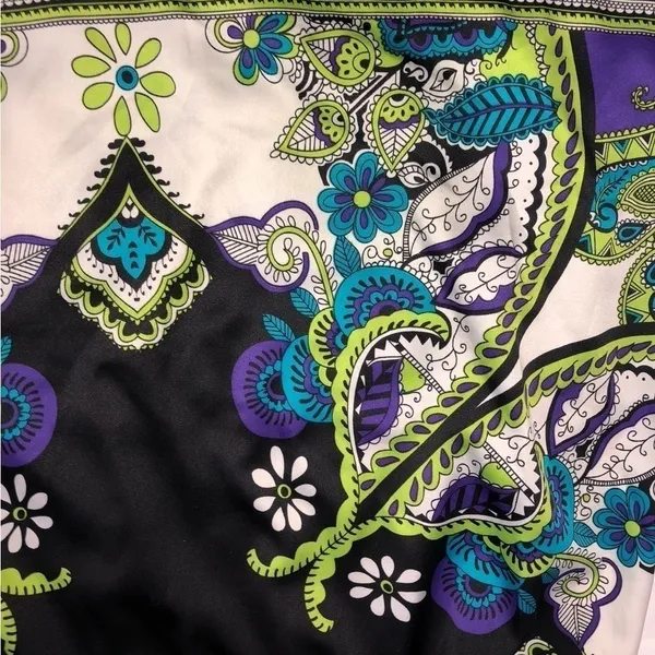 Ice Cocktail Dress Size 10 Vintage Party Silky Adjustable Straps Black Purple - Image 5