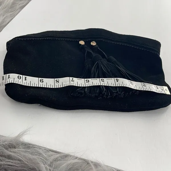 Mossimo suede boho fringe tassel Top zipper clutch - Image 12