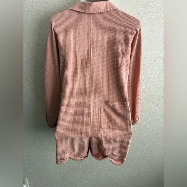 Free People Blush Oversized Cotton Romper XS - Image 3