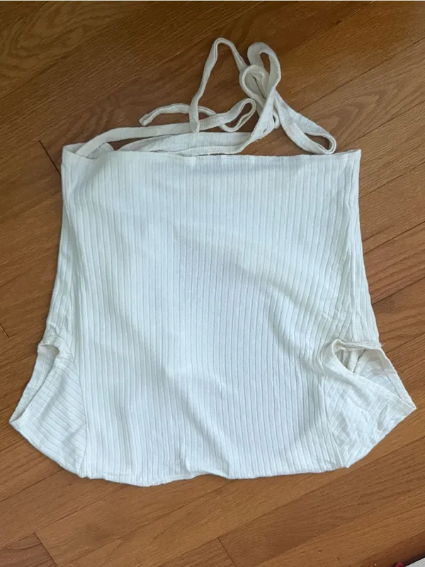Reformation Flora Ribbed Wrap Tee - Image 3