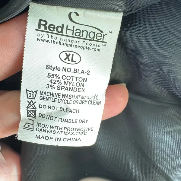 Red Hanger Black Single Breasted Button Front‎ Lined Professional Blazer Size XL - Image 6