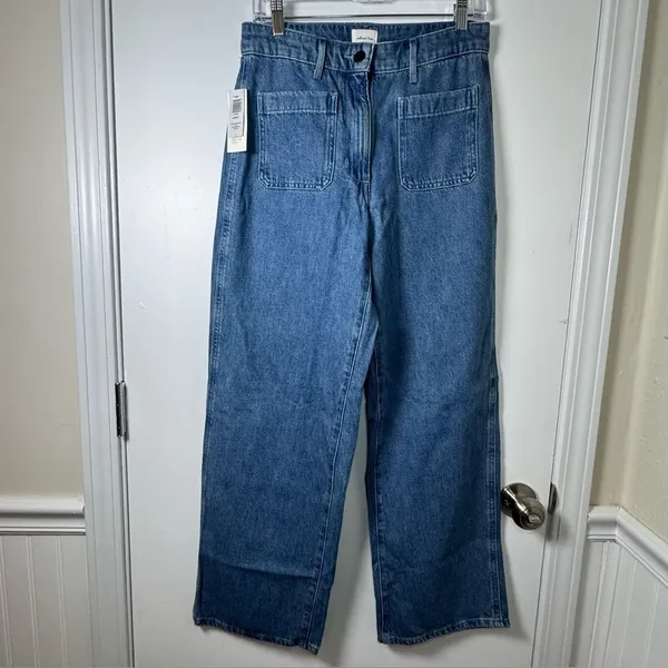 Aritza Wilfred Free Adrift Ocean Medium Blue Women Jeans Sz 8 - Image 4