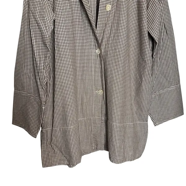 Free People Arlo Gingham Check 2 Piece Mini Dress Long Sleeve Shirt Co-Ord Set S - Image 8