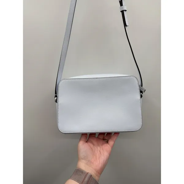 Kate Spade Harper Crossbody Bag‎ Leather Pale Blue Travel Everyday Minimal - Image 8