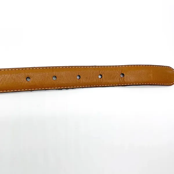Dockers Womens‎ M Colorblock Belt Western Brown Red Black Leather Brass - Image 5