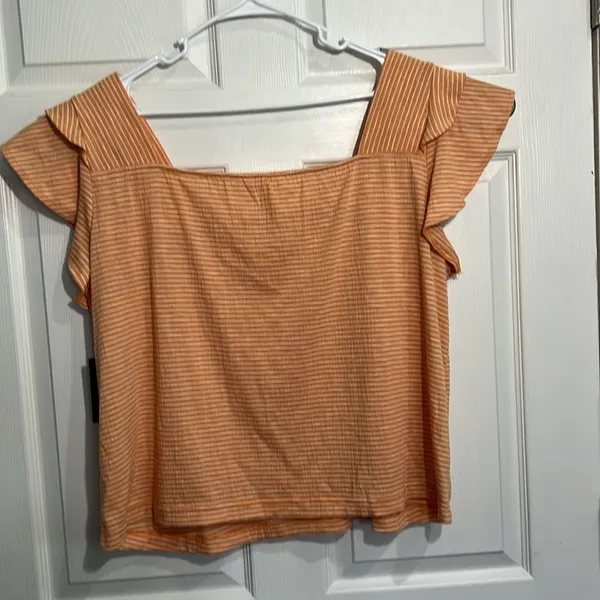 Tribal Jeans women’s top mango and white striped - Size XL NWT - Image 7