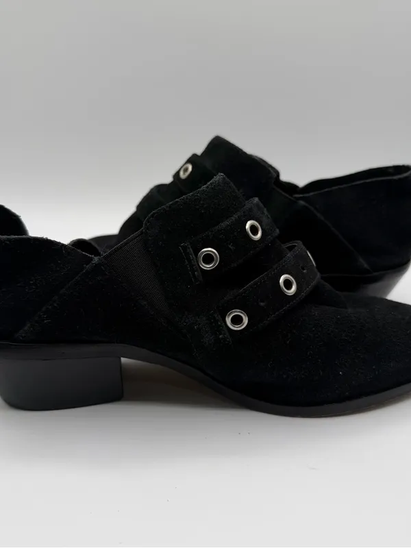 Rebecca Minkoff Black Suede Buckle Ankle Booties Pointed Toe Women’s 7M - Image 5