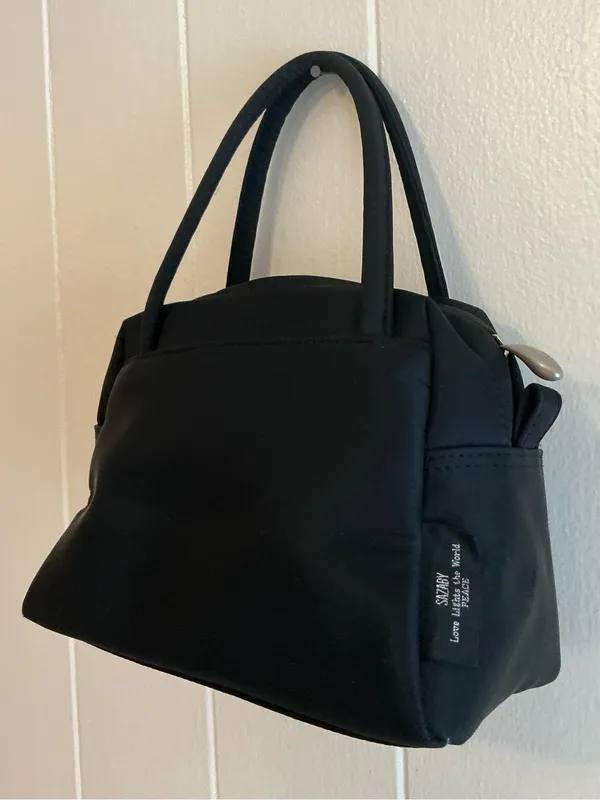 Rare HTF Nylon Black Sazaby From Japan Zip Handbag Bag - Image 2