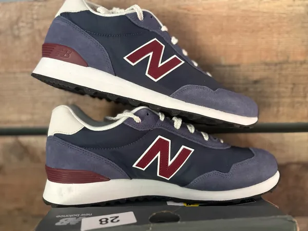 Navy blue and maroon new balance sneakers.515 - Image 2