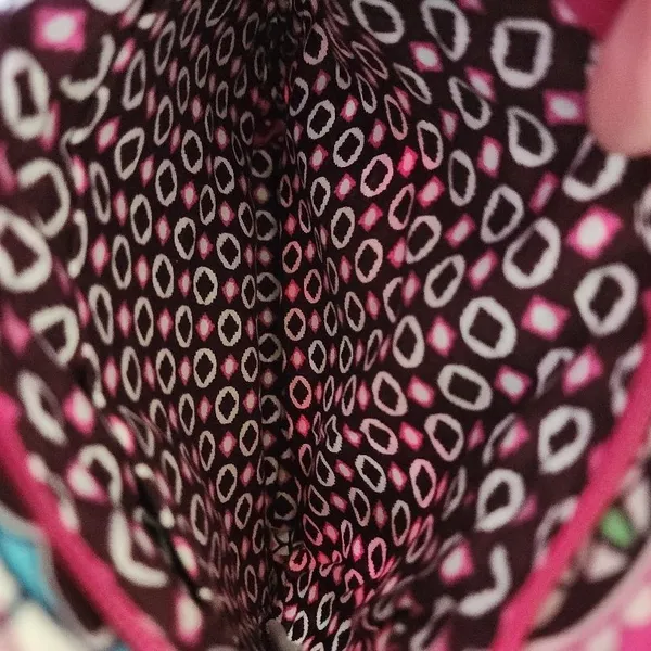 Vera Bradley Shoulder Bag Womens Pink Multi‎ Quilted Floral Pleated Whimsical - Image 4