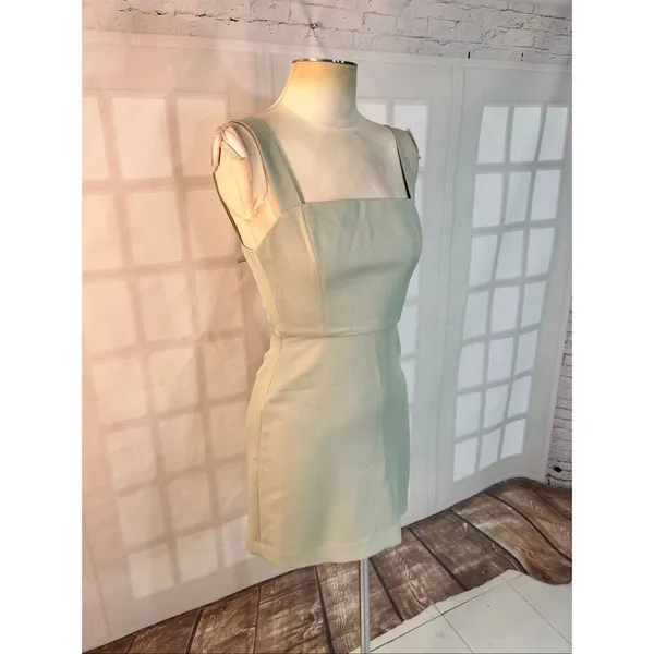 Aritzia Wilfred Cool Ice Mint Aperature Sleeveless Tie-Back Mini Dress Size 0 - Image 6
