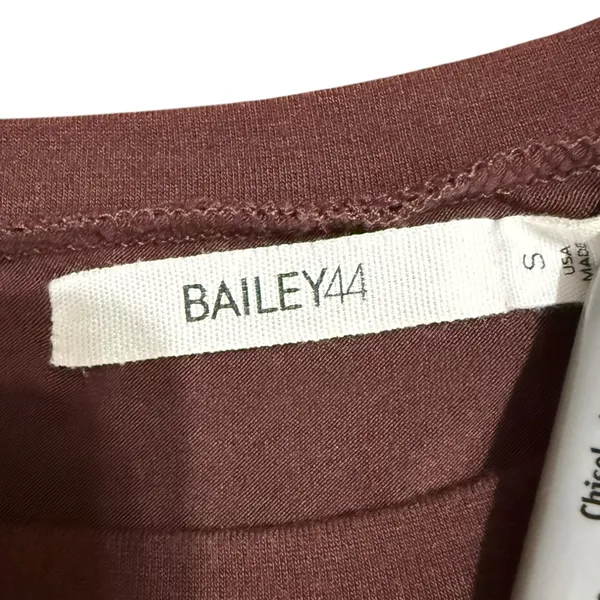 Bailey 44 Burgundy Dress with Black Chain Trim on Arm‎ Sz S *flawed* - Image 3