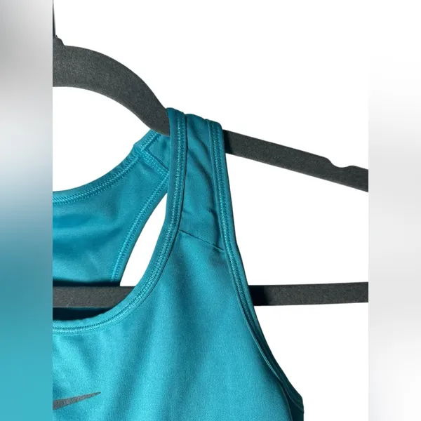 Nike Dri-FIT Swoosh Sports Bra Teal Blue Racerback‎ Women’s Size S - Image 3