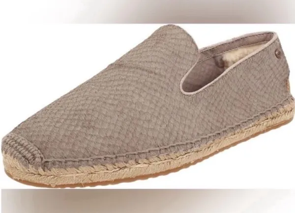 UGG Tan Slip-On Loafers with Suede Texture - Image 3