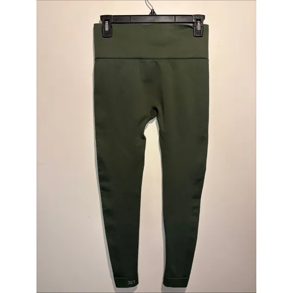 Set Active Sculptflex Green Vegas Leggings Smoothing Ribbed Sides Size M - Image 3