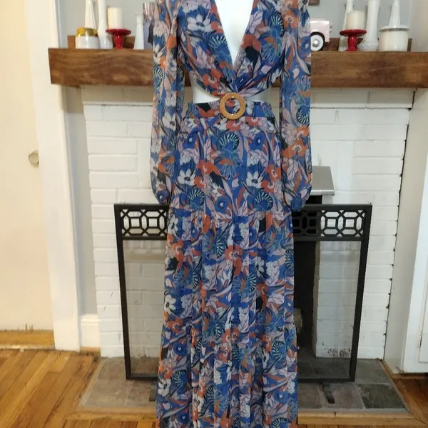Gianni Bini NEW* Lillian Floral Blue Maxi Dress - Image 2
