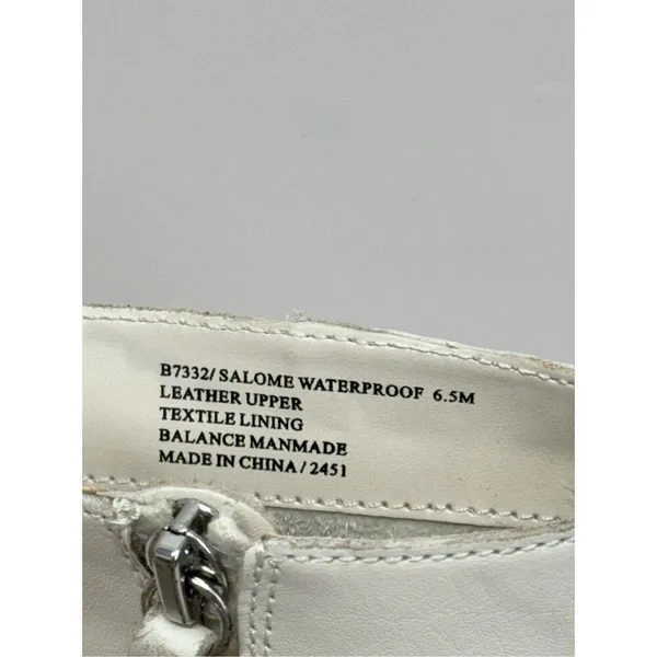 Blondo Boots Salome Ivory‎ Leather Waterproof Block Heel Ankle Booties Size 6.5 - Image 8