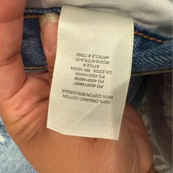 Aritzia Denim Forum The Joni High‎ Rise Loose Distressed Slouchy Size 29 x 29 - Image 10