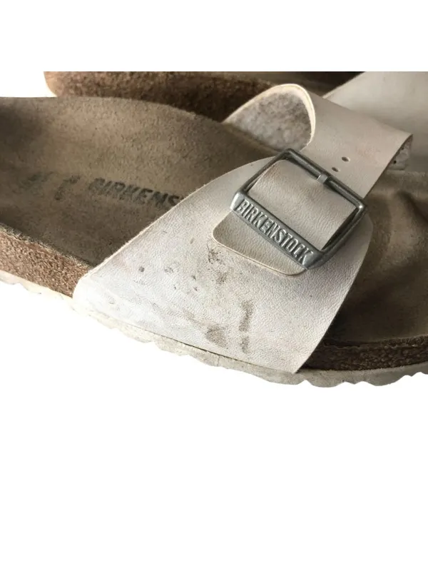 Birkenstock Madrid Birko-Flor Sandals White 41 Narrow Women's Size 10 - Image 2