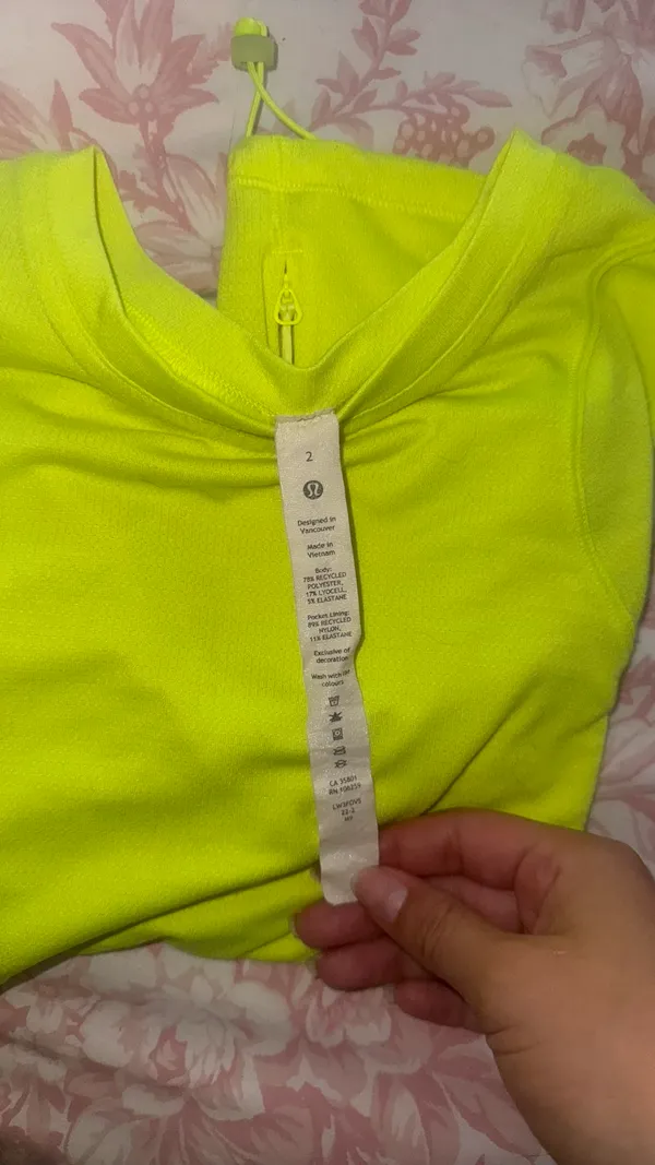 Neon Yellow Lululemon Top - Image 4