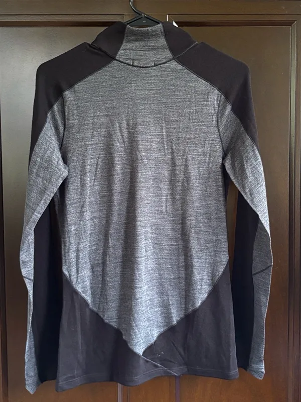 NWT SmartWool Sport 250 Merino Long Sleeve 1/4 Zip Top Black Grey Size Small - Image 12