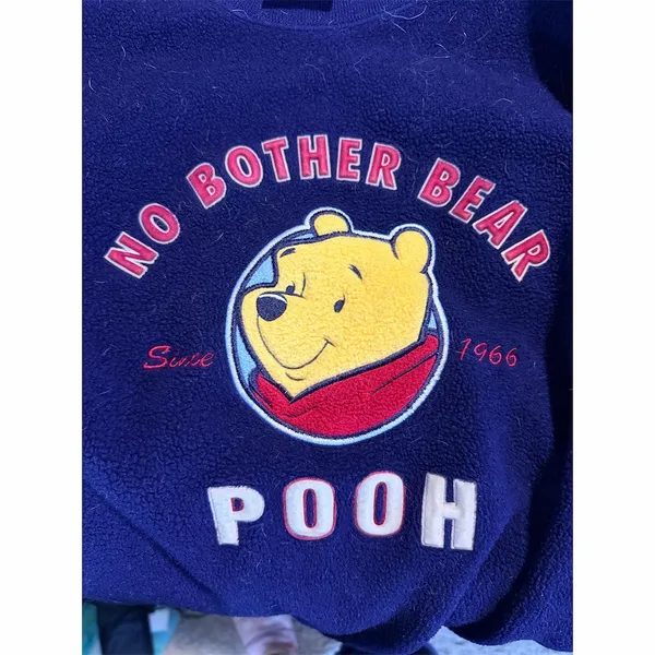 Disney Store Winnie the Pooh No Bother Bear Sweatshirt Womens L Blue - Image 4