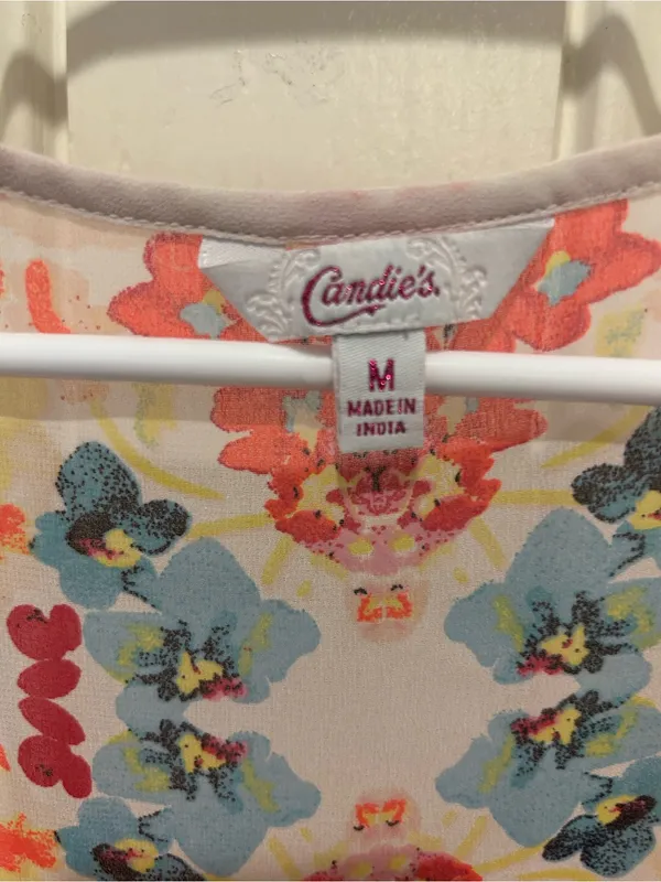 Candie's Floral Scoop-Neck Multicolor Tank - Image 5