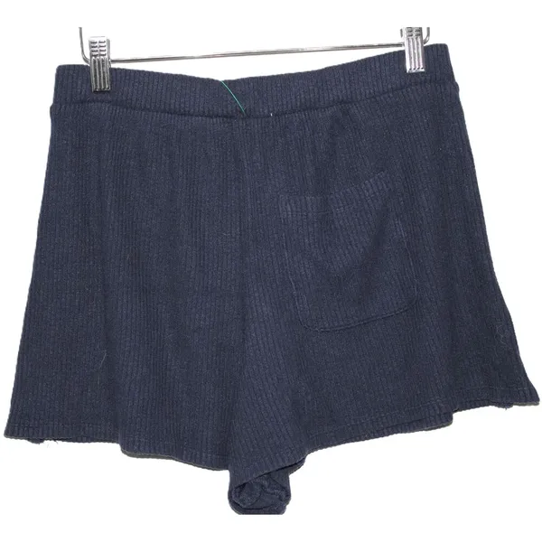 Womens Abercrombie & Fitch Blue Ribbed Stretchy Loungewear Shorts Size Medium M - Image 2
