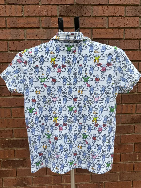 Roller Rabbit CT Greenwich Monkey Polo Pajama Top Size Small Limited Edition EUC - Image 6