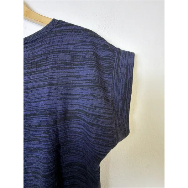 Ann Taylor LOFT Knit sweater Top Women's Medium Crew Neck Blue casual - Image 6