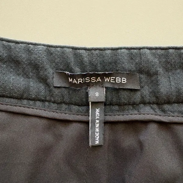 Marissa Webb Skort Women Size 8 Black Cotton Linen Asymmetrical Mini Skirt‎ - Image 4